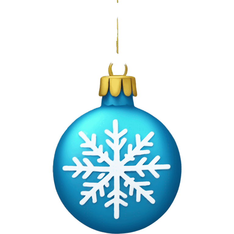 Snowflake Christmas bauble emoji