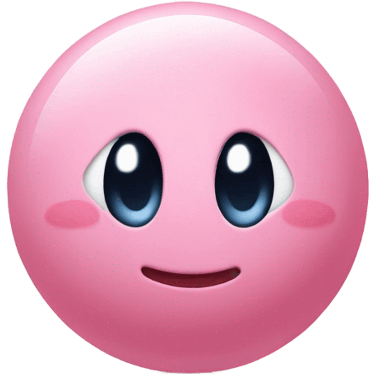 Anime style Kirby shaped ball emoji