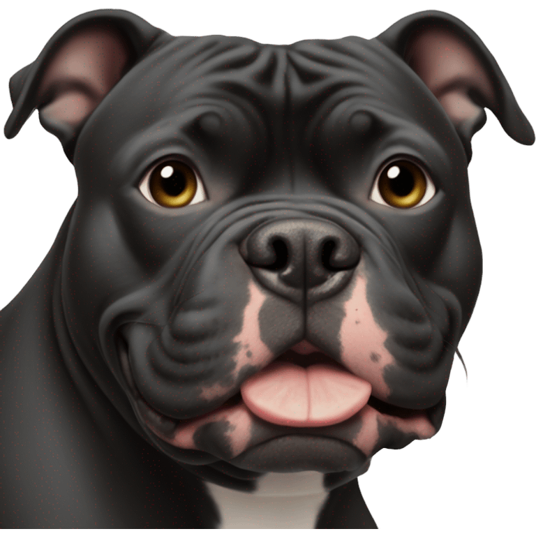 Black american bully with blunt emoji