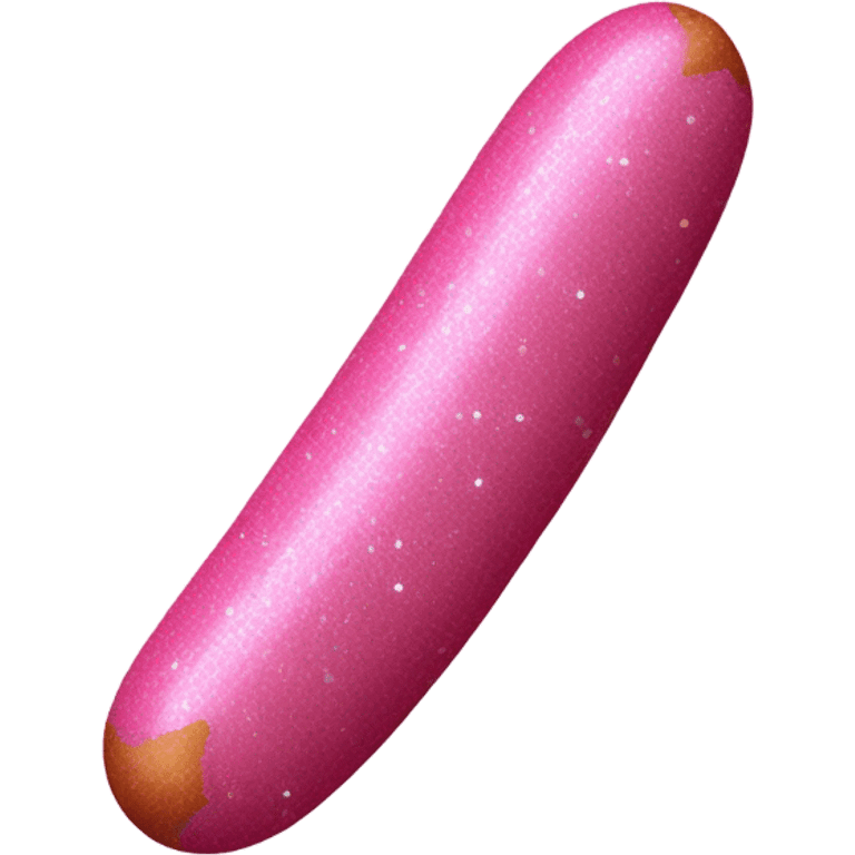 Singular Pink sausage with glitter  emoji