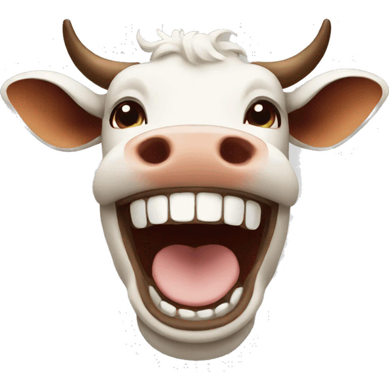 Cow laughing emoji