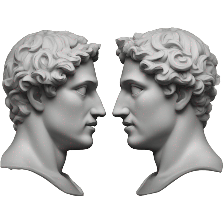 janus greek god two faces facing oposite emoji