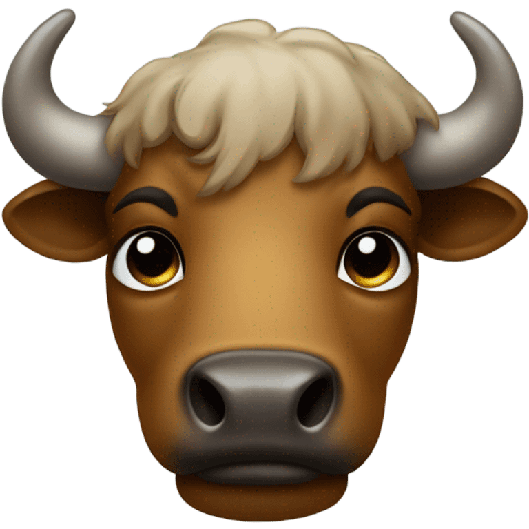 Sad crying buffalo emoji