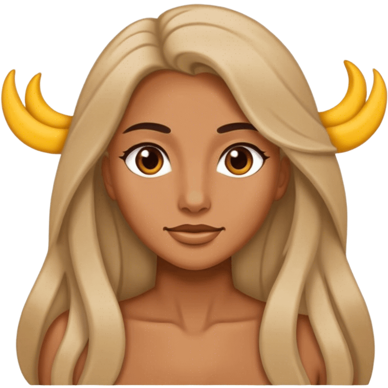 Mujer de piel morena y pelo lacion emoji