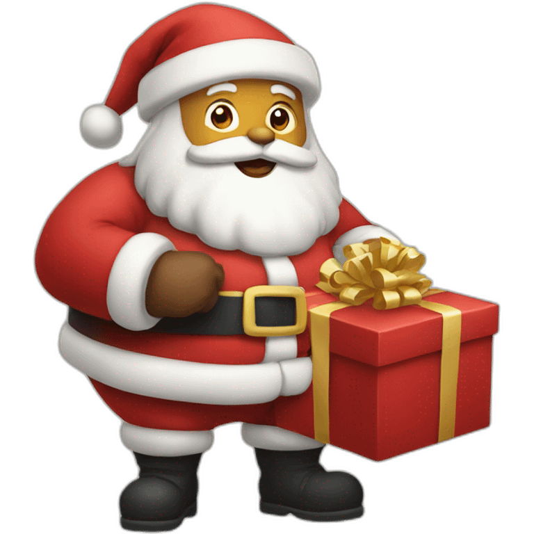 santa with gift emoji