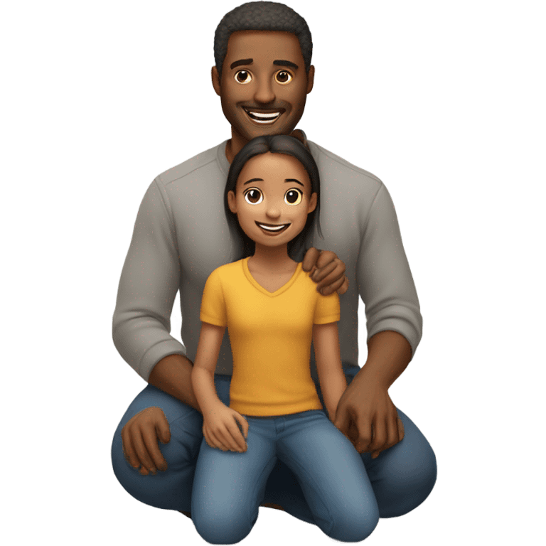 man and daughter emoji