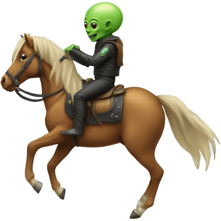 Alien riding horse emoji