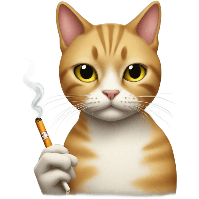 Cat with a cigarette  emoji