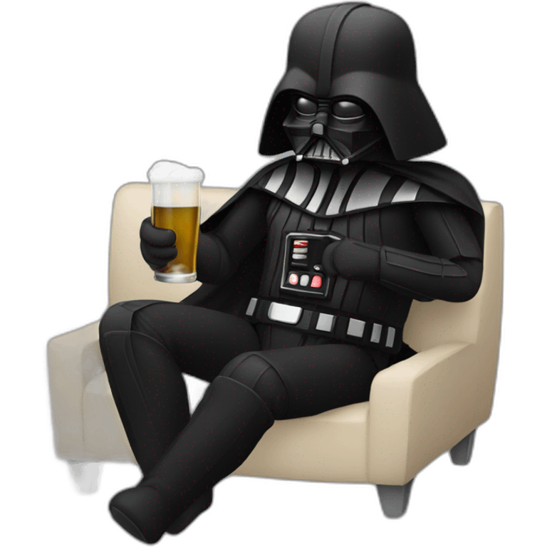 Dark vador drunk a beer emoji