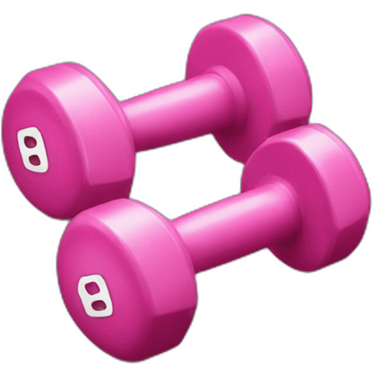 realistic pink dumbbells emoji