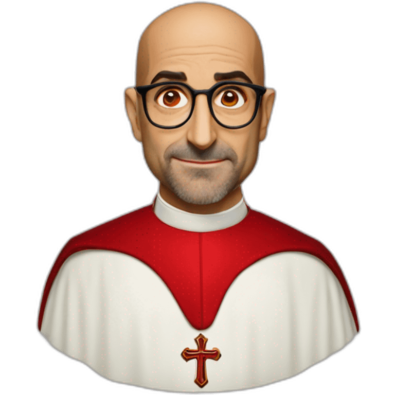 stanley tucci as a religious cardinal emoji