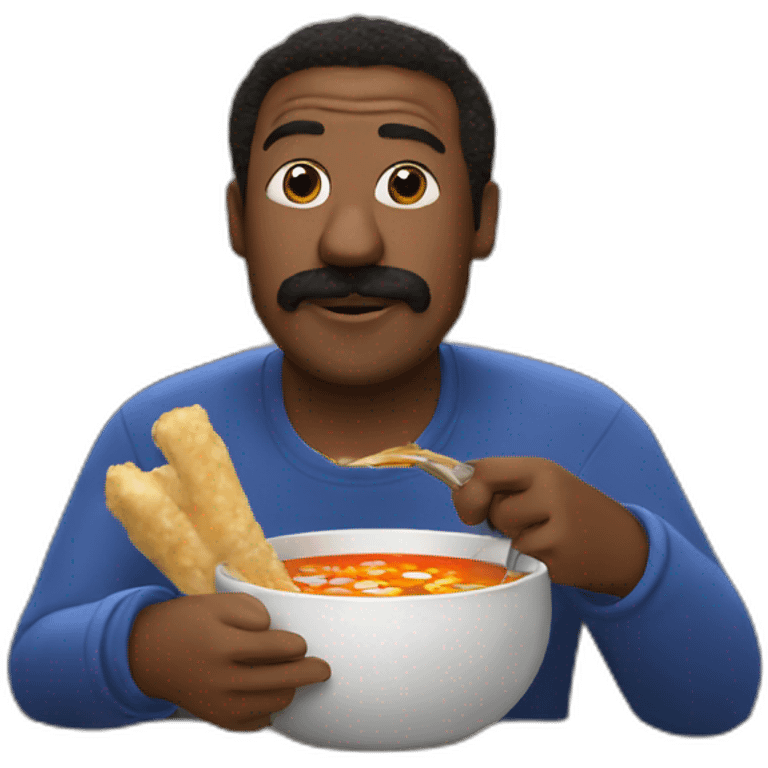 Ted lasso eating chicken soup  emoji