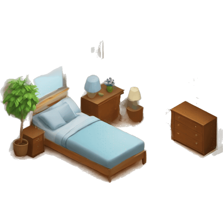 apartment interior isometric emoji