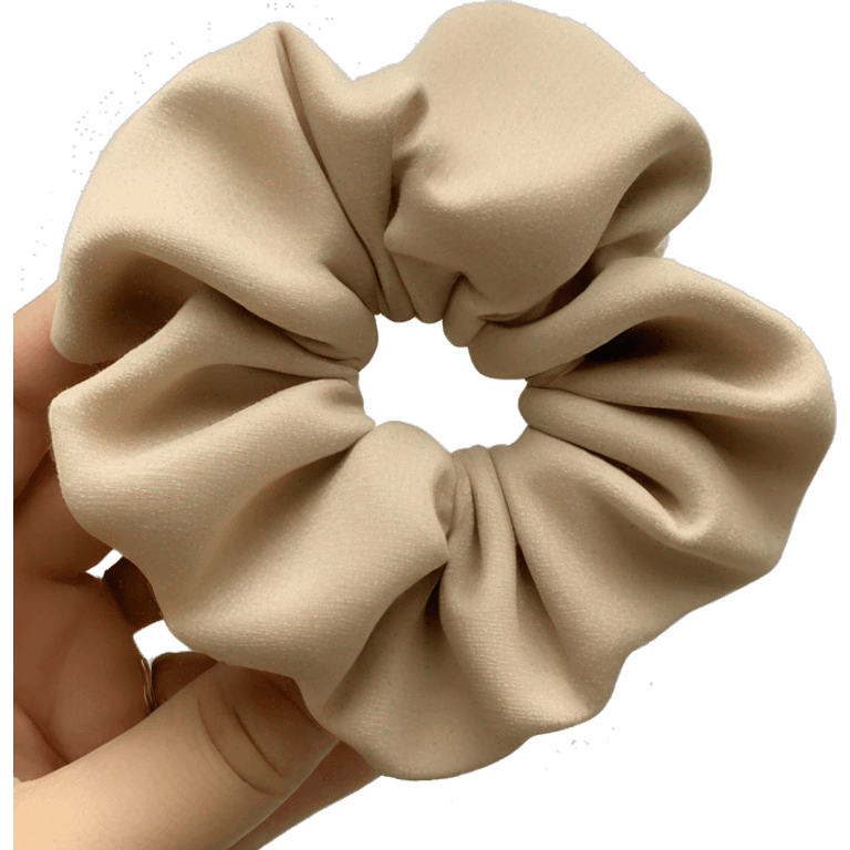 Beige scrunchie  emoji