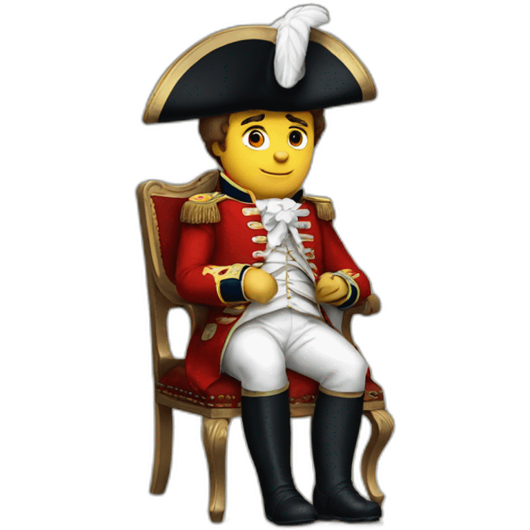 Napoleon sitting down emoji