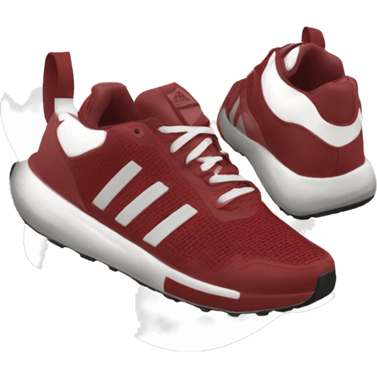 adidas dark red running shoes emoji