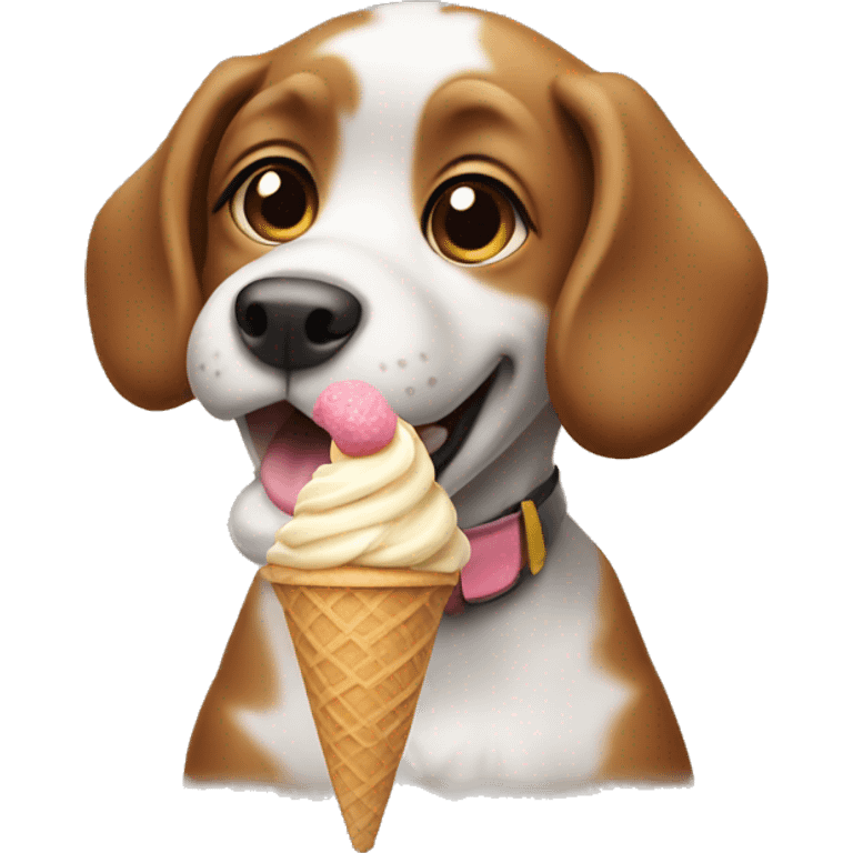 Dog having ice cream  emoji