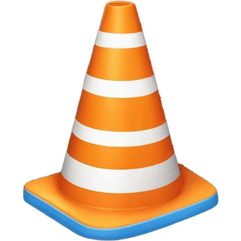 Rainbow traffic cone emoji