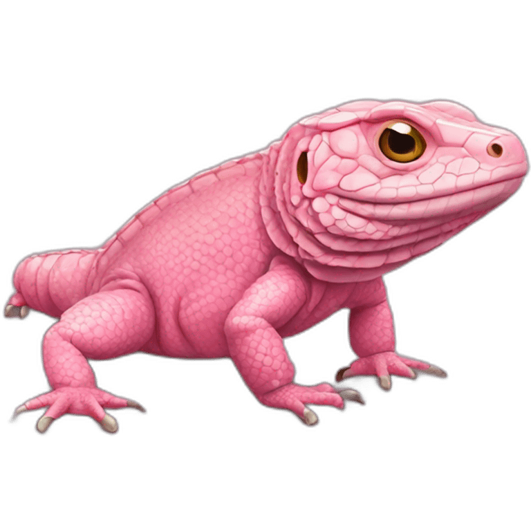 fat pink tegu lizard emoji