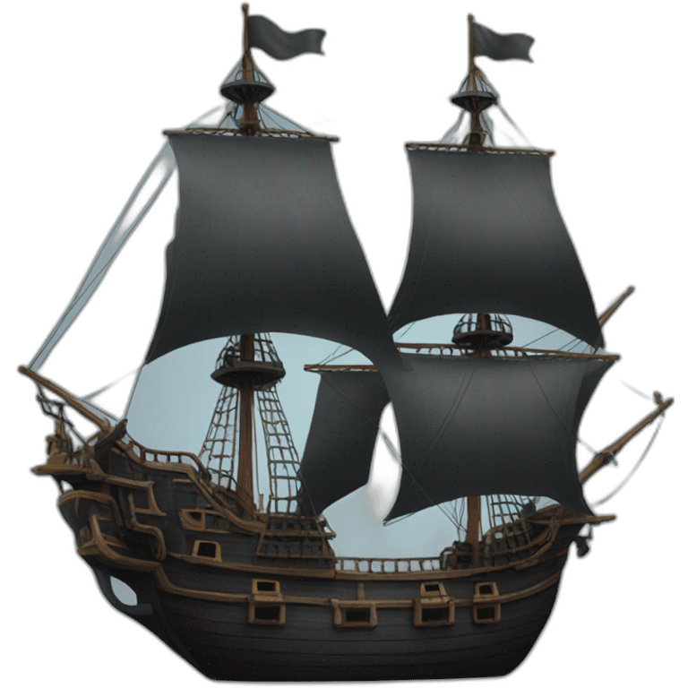 Black Pearl Ship emoji