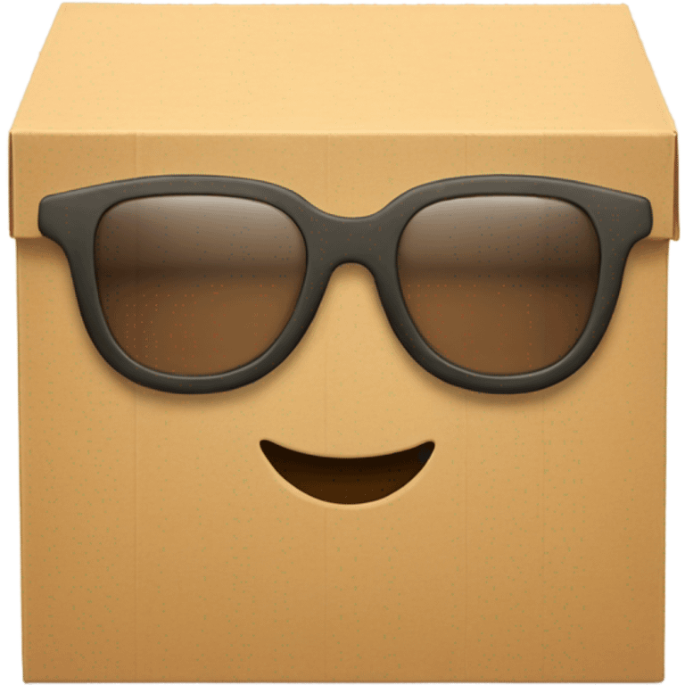 box with glasses on a big heart  emoji