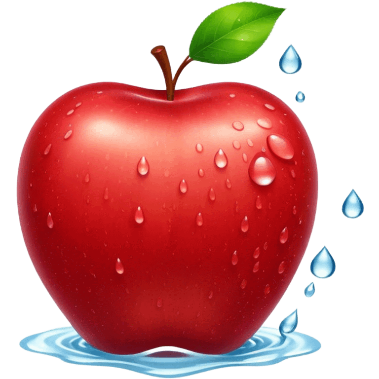 Cinematic crisp, shiny red apples, glistening under soft natural light, perfectly round with tiny water droplets, warm rich hues, highly detailed and fresh. emoji