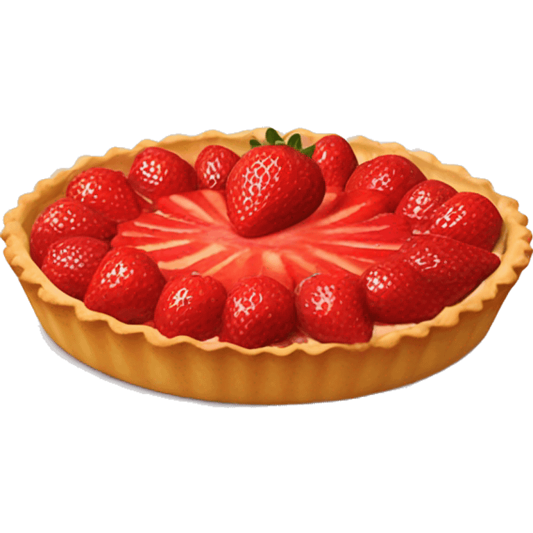 Delicious strawberry tart emoji