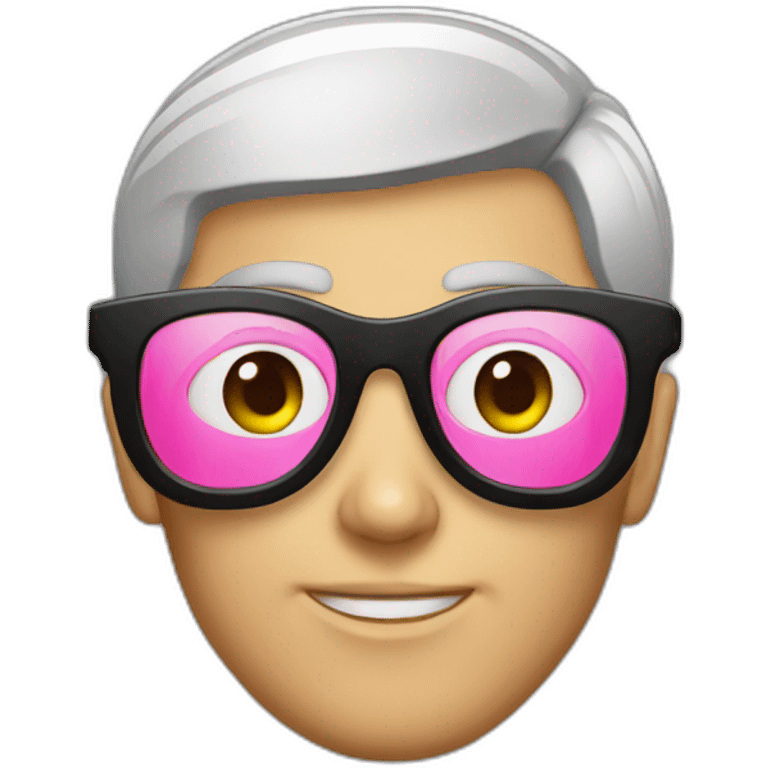 spy pink glasses emoji