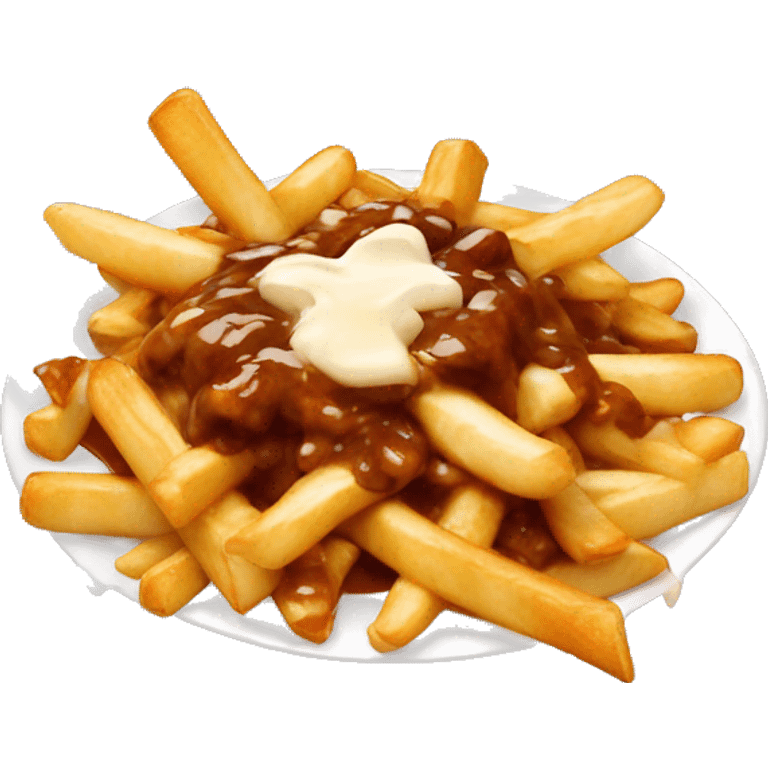 Poutine qui mange une poutine emoji