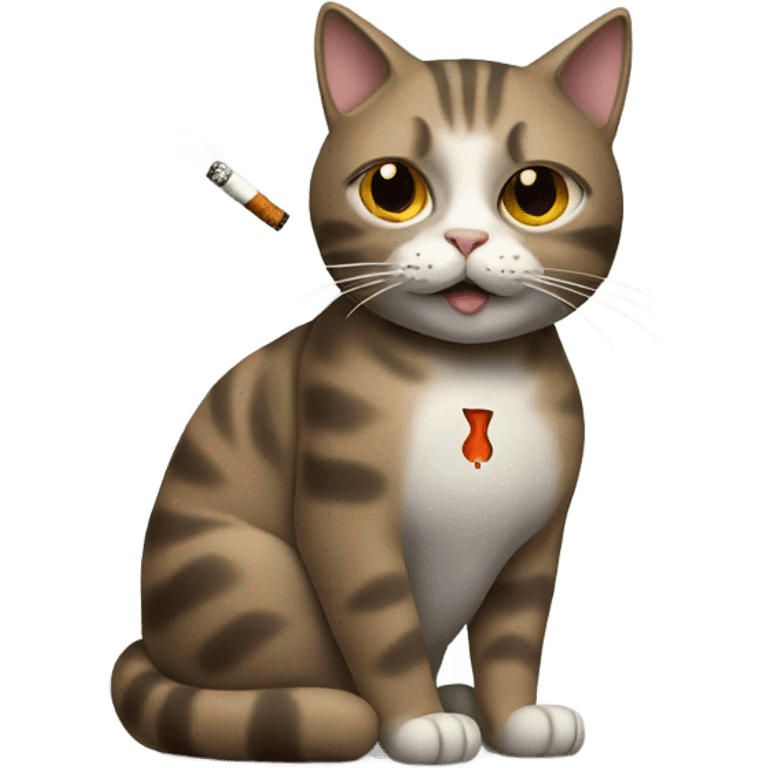 cat smoking emoji