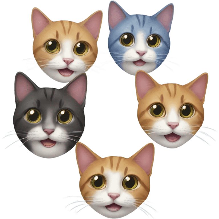 Four headed cat  emoji