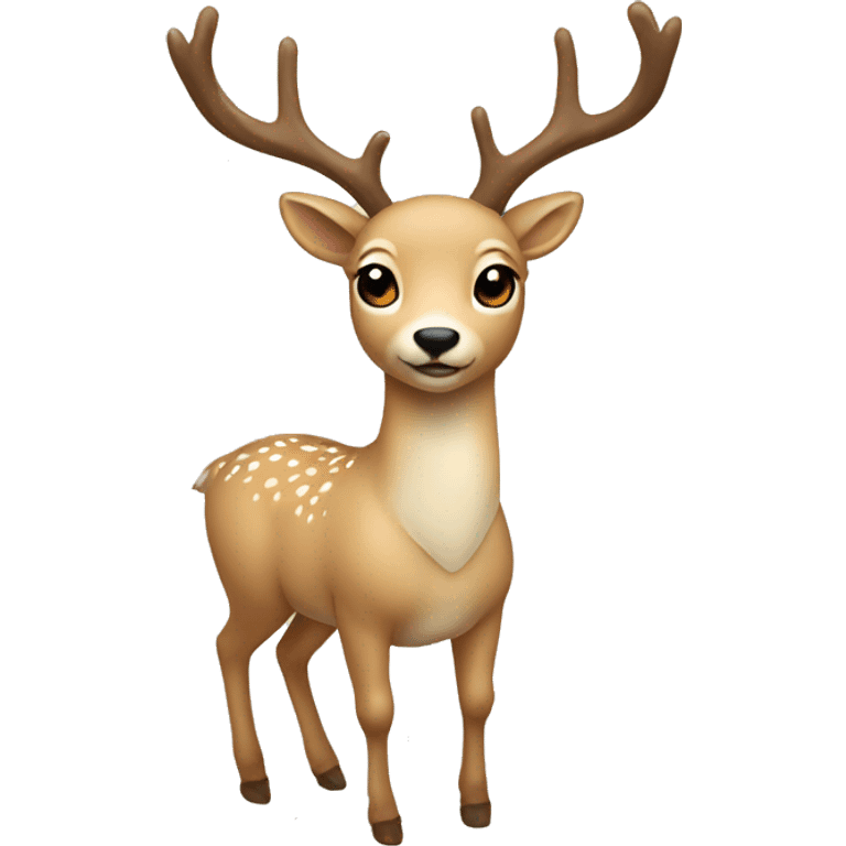 Beige asthetic Christmas deer emoji