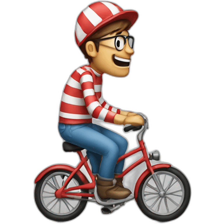 waldo on a bike emoji