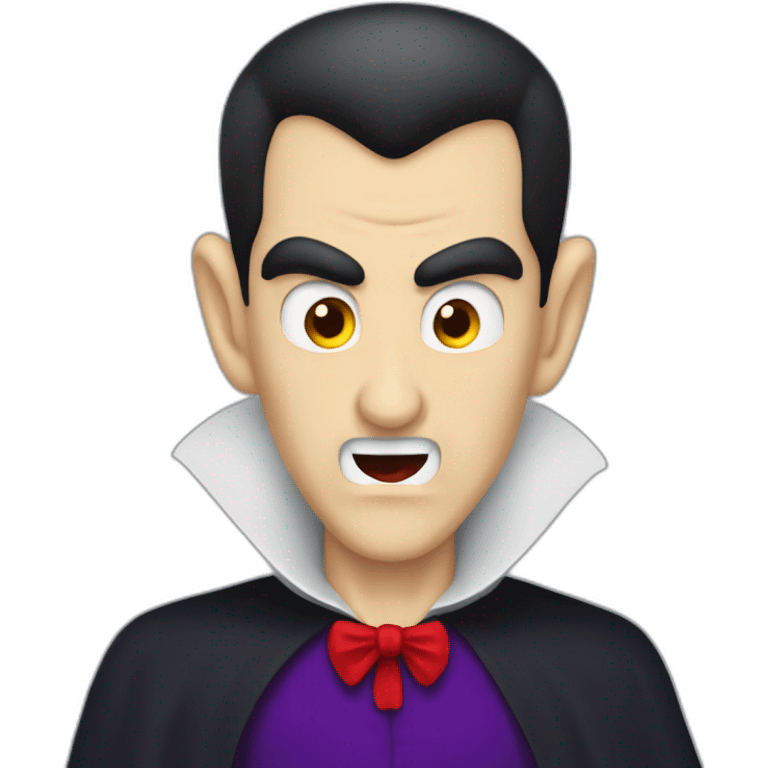 Dracula bitting someone’s neck emoji