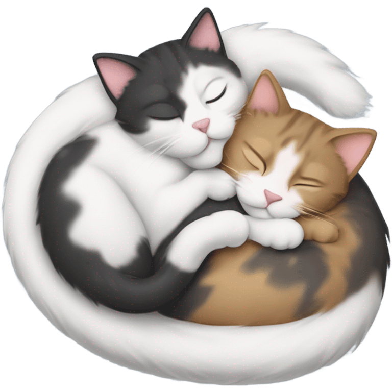 Two cats sleeping  emoji