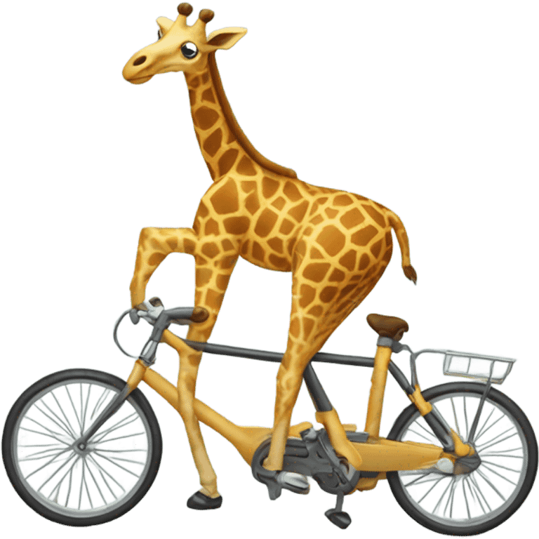 Giraffe riding a bike emoji