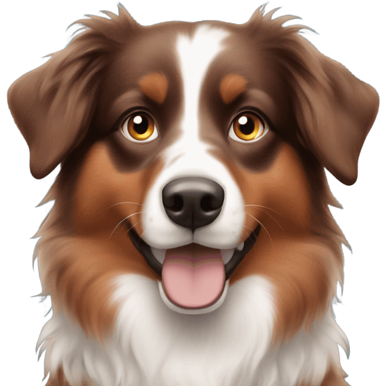 Red Australian shepherd with blue eyes  emoji