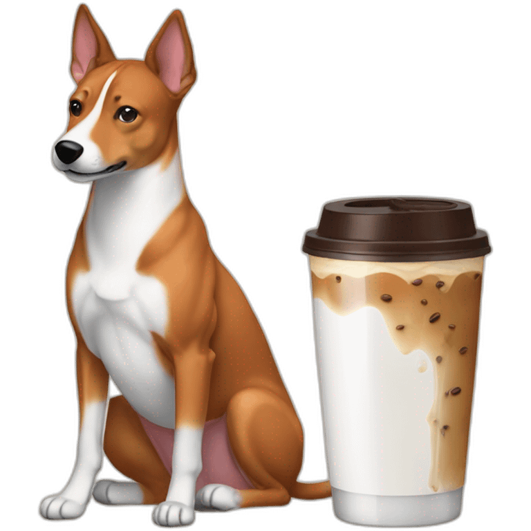 Gay Muscles / iced coffee / / dog// basenji  emoji