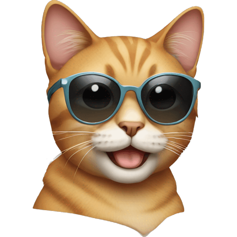 Cat with sunglasses emoji