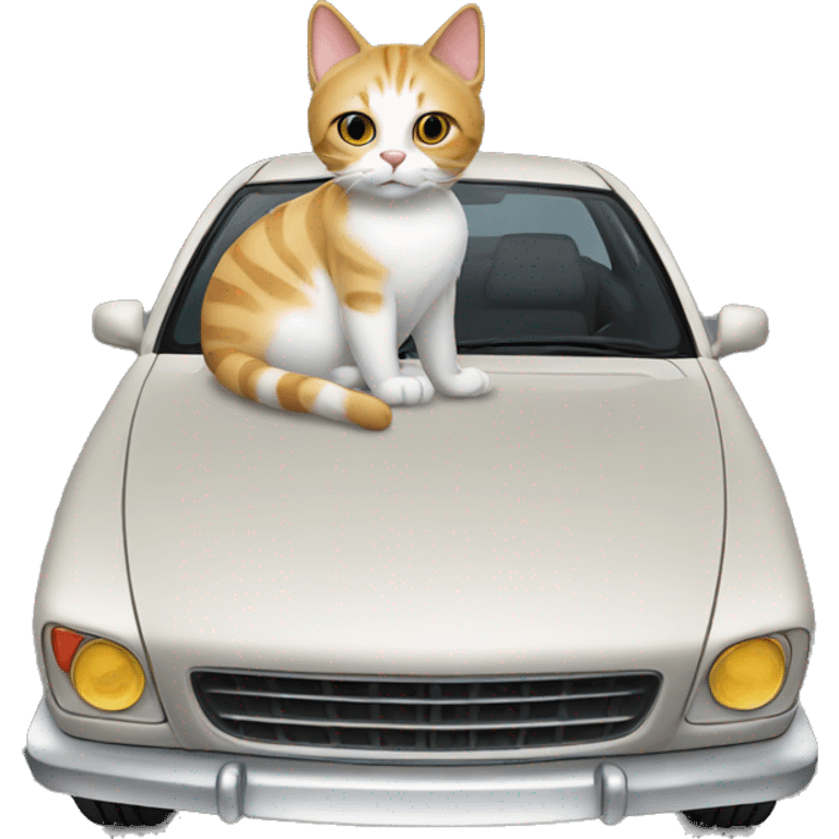 cat under car emoji