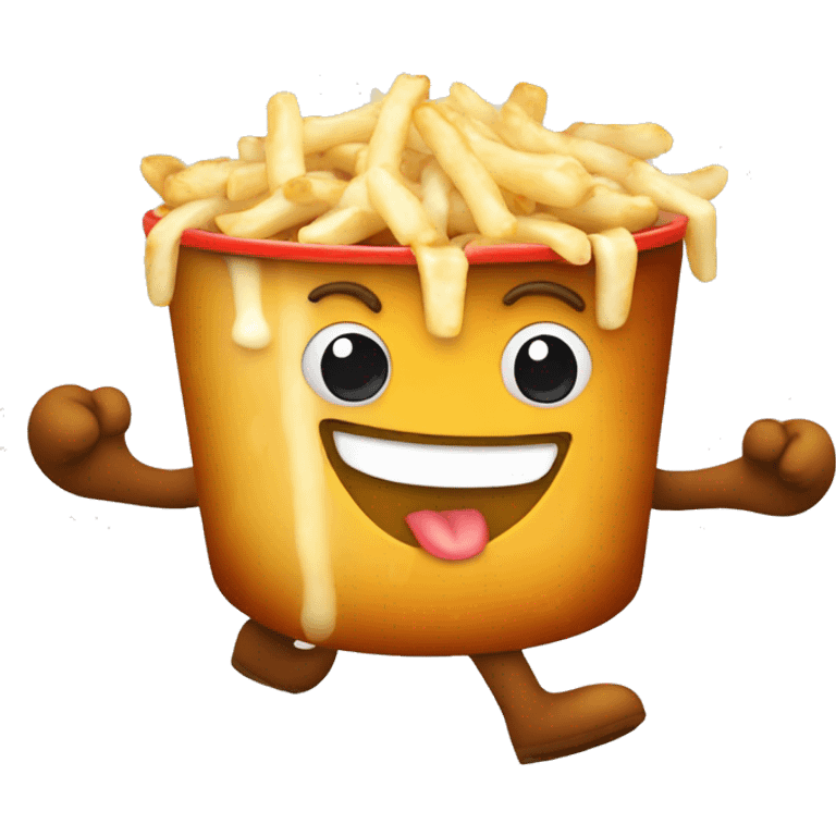 Poutine qui danse la salsa emoji