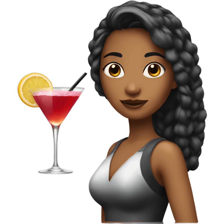 girl with cocktail emoji