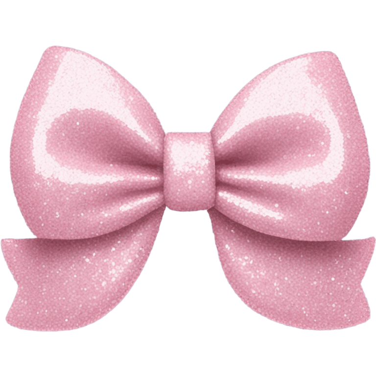 a coquette light pink glitter bow emoji