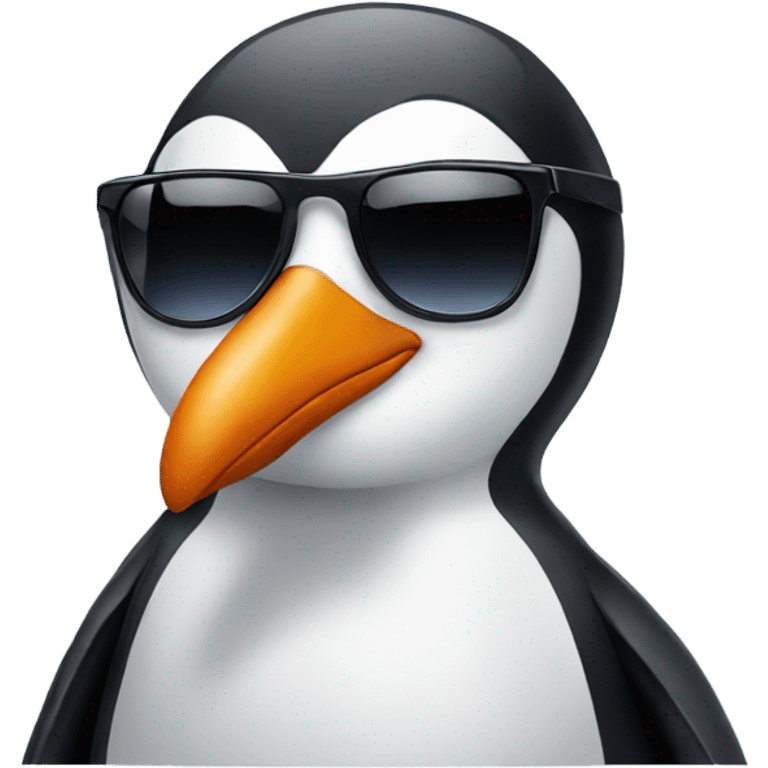 Penguin with sunglasses  emoji