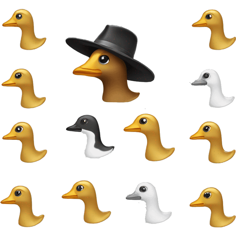 Golden Goose with buffone hat  emoji