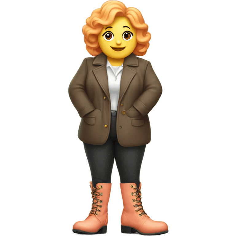 Fat peach with boots emoji