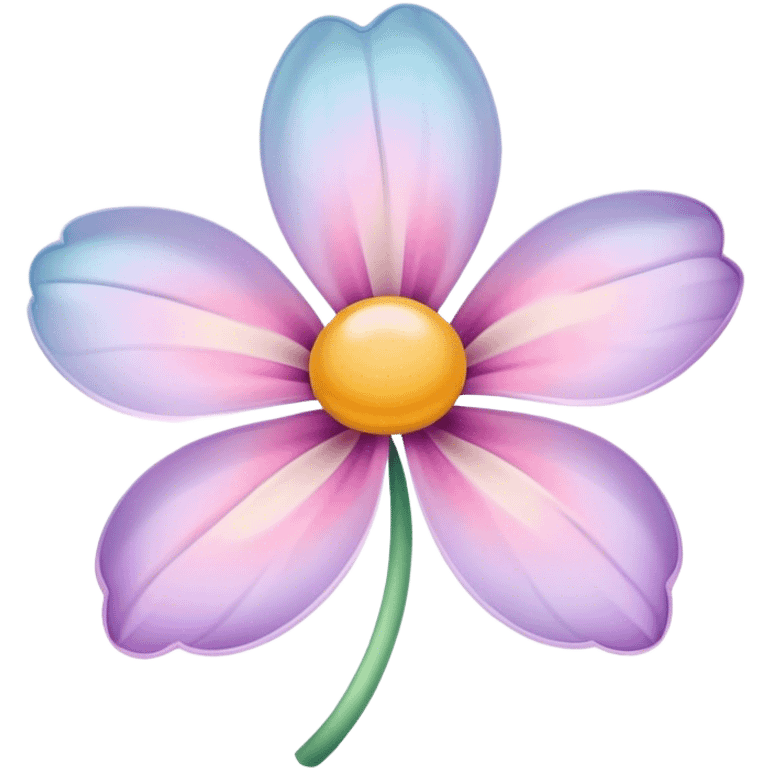 Pastel transparent flower emoji