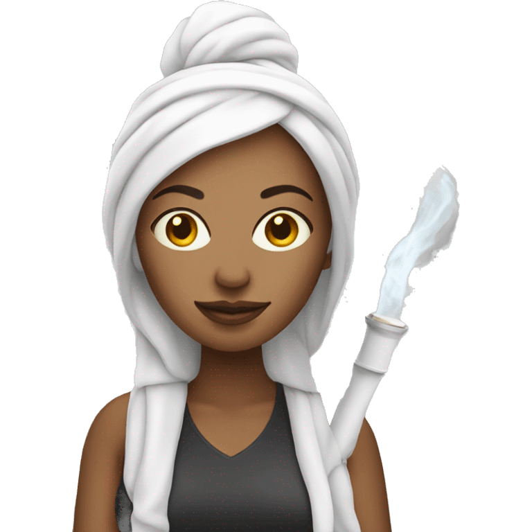 white hookah woman emoji