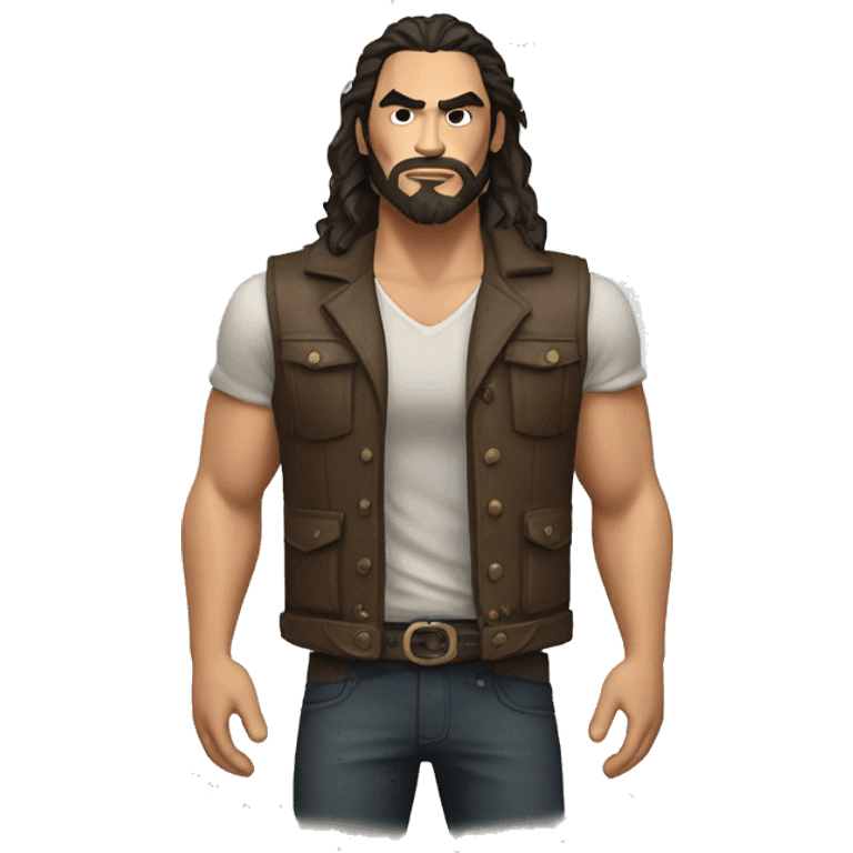 realistic jason momoa wearing vest emoji