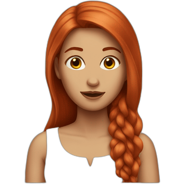 womam with long redhair surprise emoji